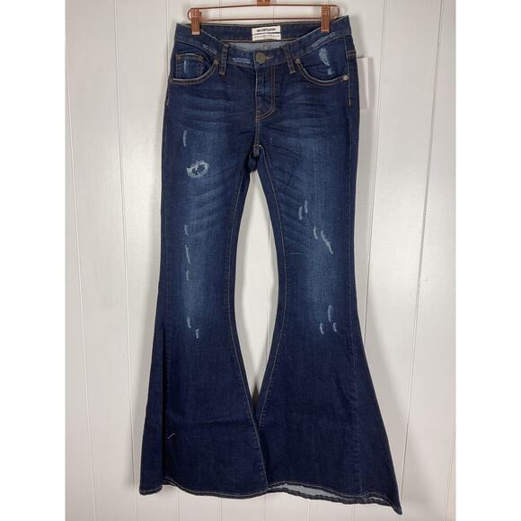 One Teaspoon Womens Arizona Marines Low Waist Skinny Leg Exterme Flare Jeans 26 - Picture 3 of 10
